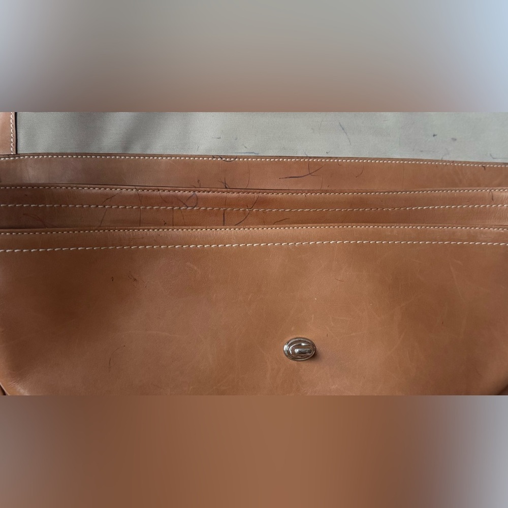 Vintage 90s Y2K COACH F70101 Tan Leather Briefcase Messenger Bag - Picture 11 of 16